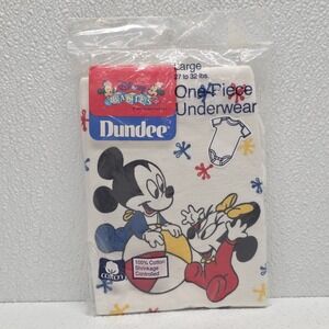 Vintage Dundee Disney Babies 24M One Piece Underwear Bodysuit Mickey & Minnie